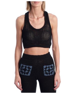 Zadig & Voltaire Handgefertigtes Crop-Stricktop - Schwarz