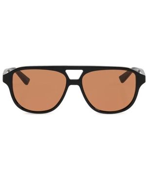 McQueen Accessoires ,Zwart ,Zonnebril - Bruin