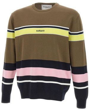 Iceberg Round-Neck Knitwear - Grey