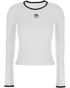 Marine Serre Long Sleeve Tops - Wit