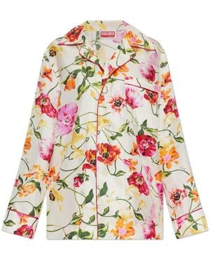 KENZO Overhemden ,Veelkleurig ,Wildflower Pyjama Shirt - Meerkleurig