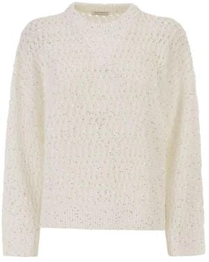 Brunello Cucinelli Round-Neck Knitwear - Bianco