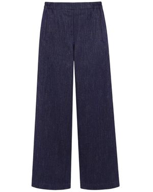 Niu Broeken ,Blauw ,Wol Wijde Broek