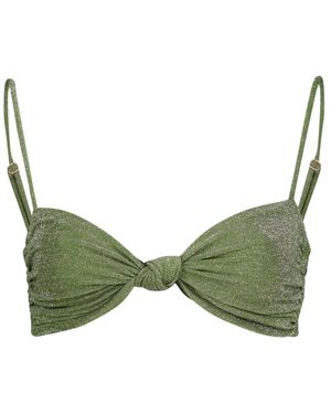 Johanna Ortiz Badmode ,Groen ,Heliconia Shimmer Bikini Top