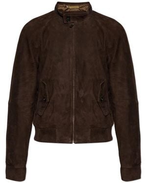 DSquared² Wildlederjacke Mit Knopfkragen - Braun
