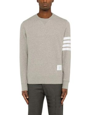 Thom Browne Cotton Crewneck Sweatshirt For Fw23 - Grey