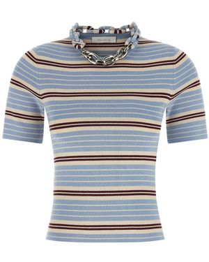 Rabanne Round-Neck Knitwear - Blue