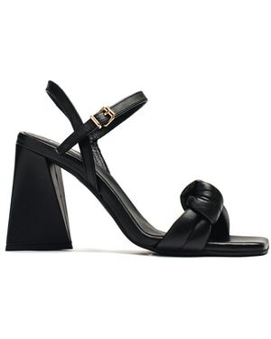 VAMSKO Schoenen ,Zwart ,Leer Eden Open-Toe Sandalen