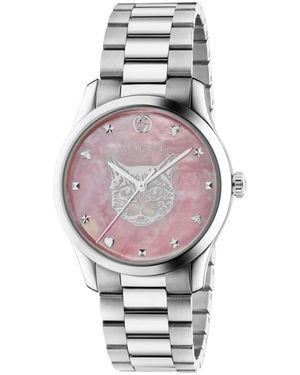 Gucci Accessoires ,Grijs ,G-Timeless Horloge - Metallic