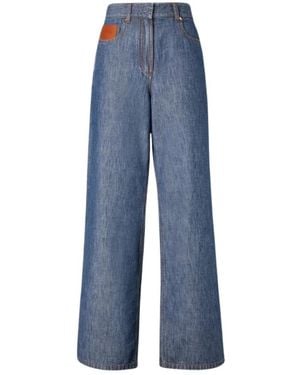 Fendi Wide Jeans - Azul