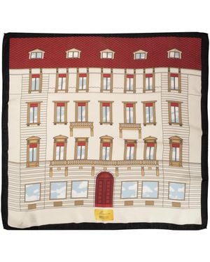 Moschino Seidenschal Mit Print - Mettallic