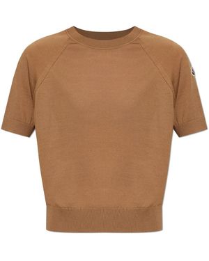 Moncler Round-Neck Knitwear - Marrón