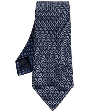 Ferragamo Accessoires ,Blauw ,Leer Chicca Tie