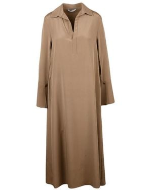 Max Mara Kleedjes ,Bruin ,Ossola Lange Hemdjurk