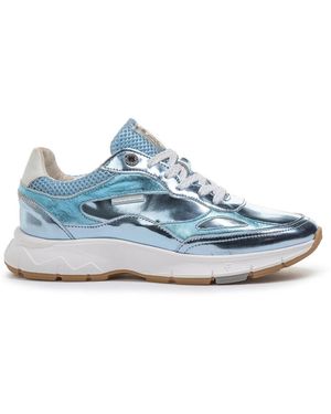 van Bommel Sportliche Lightblue Metallic Sneakers - Blau