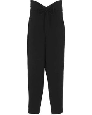 Y-3 Zwarte Broek Met Trekkoord En Zakken