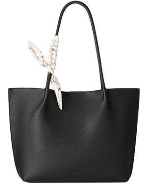 Manila Grace Shopper Bag Aus Kunstleder - Schwarz