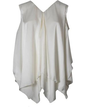 High Sleeveless Tops - Grey