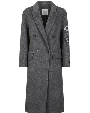 Ermanno Scervino Double-Breasted Coats - Grey