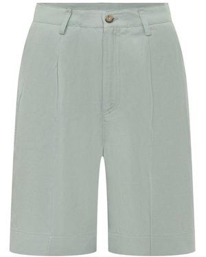 Woolrich Korte Broeken ,Groen ,Pleated Shorts
