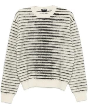 Tom Ford Rundhals-Strickpullover - Weiß