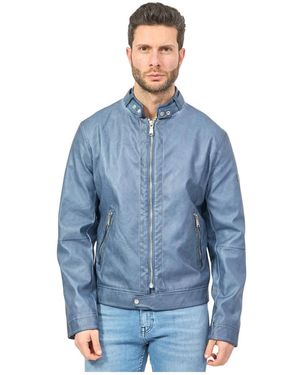 Yes-Zee Leather Jackets - Blauw