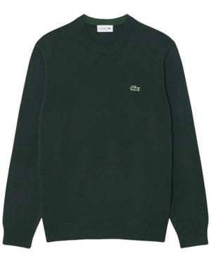 Lacoste Monochrome Ronde Hals Katoenen Trui - Groen