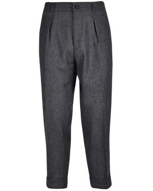Berwich Broeken ,Grijs ,Wol Pantalone