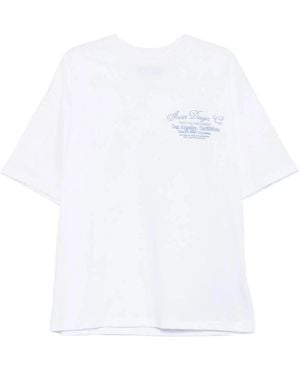 Amiri Tops ,Wit ,Katoen Dreamers Chain Stitch Os Tee