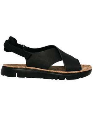 Camper Flat Sandals - Negro