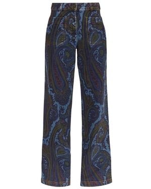 Etro Jeans ,Veelkleurig ,Katoen Jeans Broek - Blauw