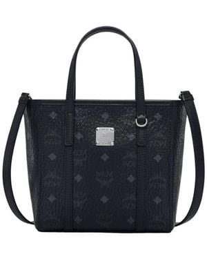 MCM Toni Top-Zip Shopper - Blau