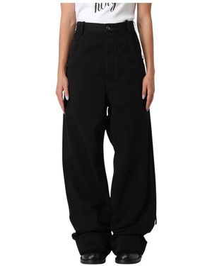 Ann Demeulemeester Wide Trousers - Zwart