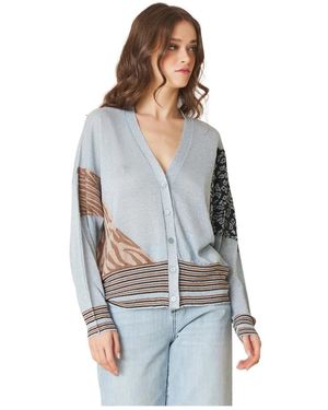 Manila Grace Cardigans - Blauw