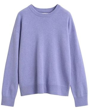 GANT Truien & Vesten ,Paars ,Wol Fijne Lamswol Ronde Hals - Blauw