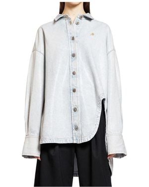 The Attico Lichtblauwe Denimjas - Wit
