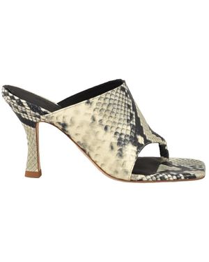 Erika Cavallini Semi Couture Heeled Mules - Metallic