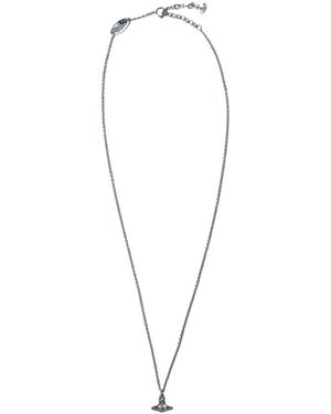 Vivienne Westwood Accessoires ,Grijs ,Kristal Orb Hanger Ketting - Metallic