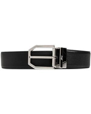 Brioni Accessoires ,Zwart ,Leer Omkeerbare Riem