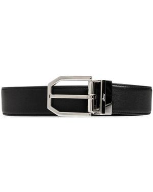 Brioni Accessoires ,Zwart ,Leer Omkeerbare Riem
