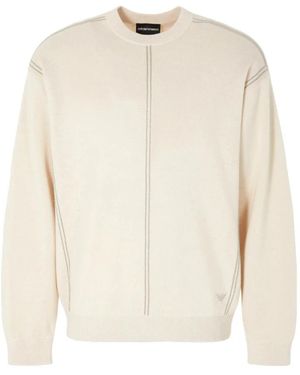 Emporio Armani Round-Neck Knitwear - White