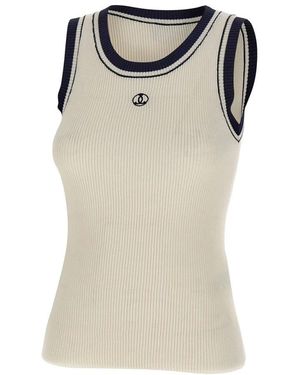The Seafarer Tops ,Wit ,Katoen Bath Top - Bruin