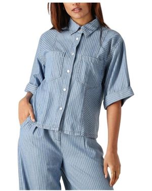 Aaiko Overhemden ,Blauw ,Serene Stripe Co 568