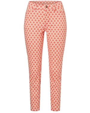 M·a·c Dream Wonder Light Denim Cropped Hosen - Rot