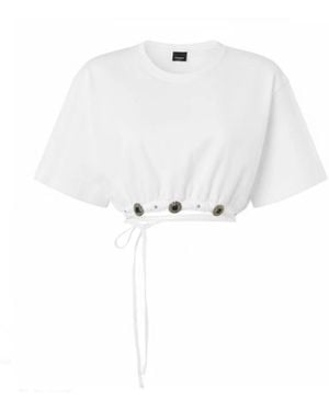 Pinko Round-Neck Knitwear - Blanco