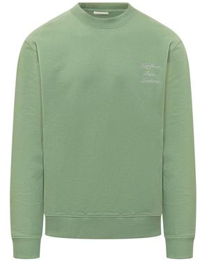 Drole de Monsieur Hoodies & Sweatvesten ,Groen ,Katoen Le Sweatshirt Slogan