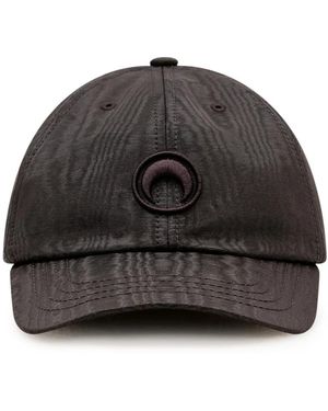 Marine Serre Accessoires ,Zwart ,Katoen Moire Baseball Cap