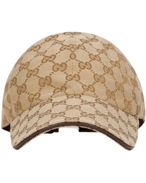 Gucci Accessoires ,Katoen Harper Base Baseball Cap - Naturel