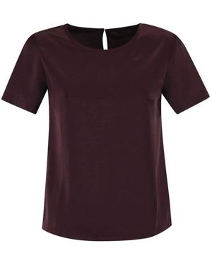 Weekend by Maxmara Tops ,Rood ,Satijn Zona T-Shirt - Paars