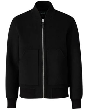 Mackage Handgemaakte Wollen Aviator Jas - Zwart
